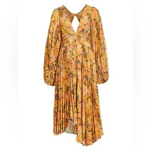 Acler Floral Print Long Sleeve Dress